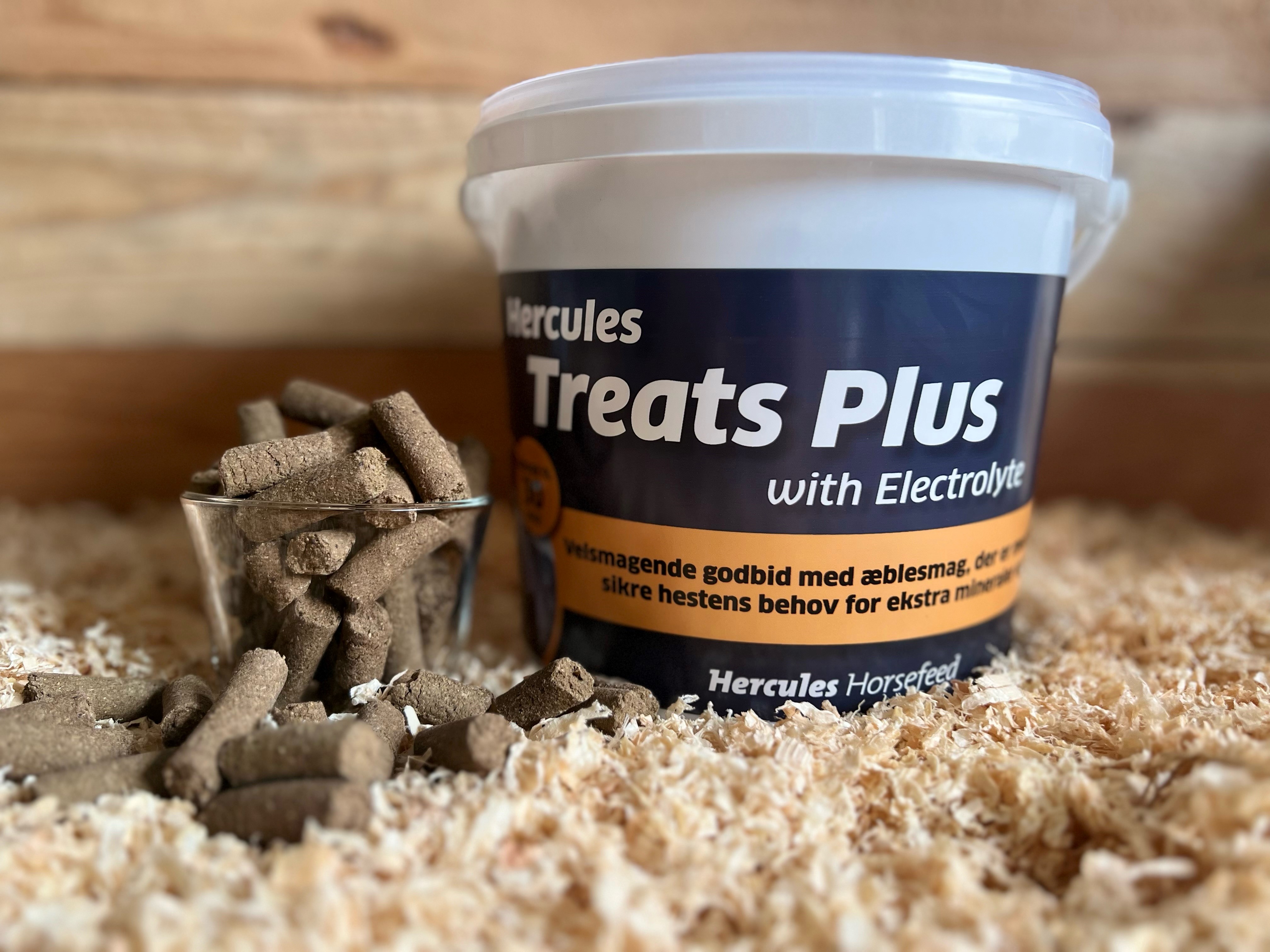 Hercules Treats Plus Electrolyte er godbidder med æblesmag
